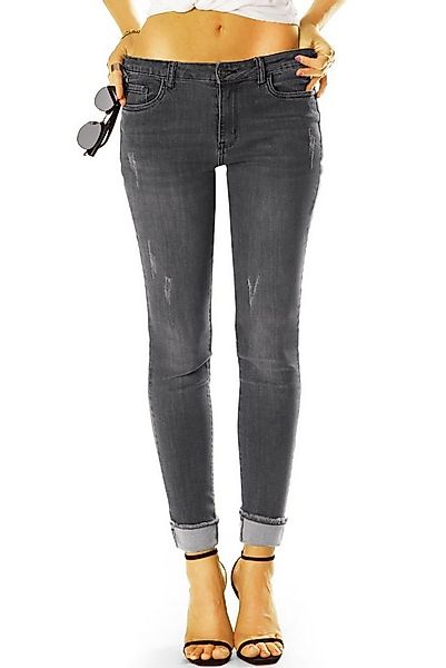 be styled Destroyed-Jeans Medium Waist Slim Fit Röhrenjeans Skinny Stretch günstig online kaufen