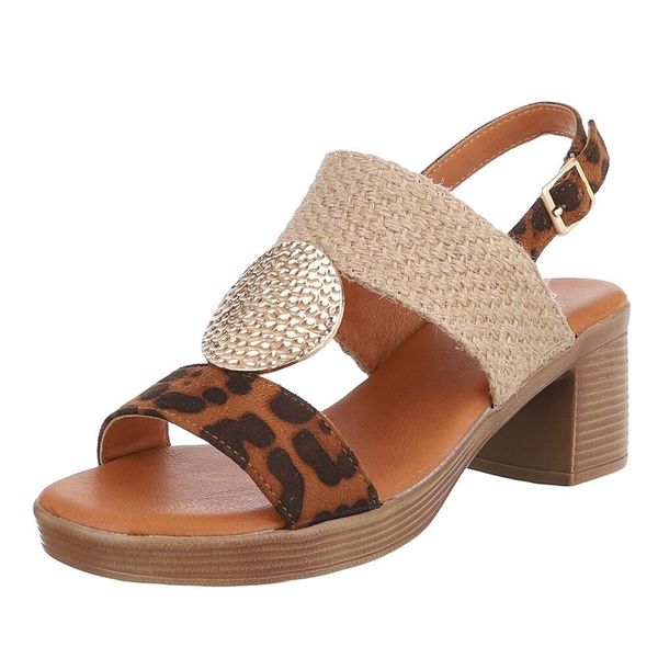 Ital-Design Elegante Damen Sandalen mit Blockabsatz günstig online kaufen