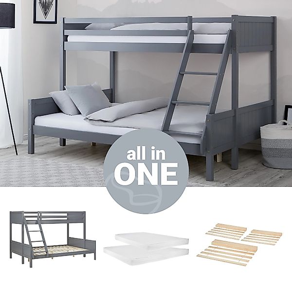 Homestyle4u Etagenbett 90x200 und 140x200 Kinderbett günstig online kaufen