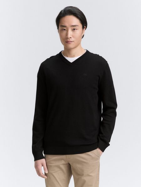 Tom Tailor Herren Pullover BASIC V-NECK KNIT - Relaxed Fit günstig online kaufen