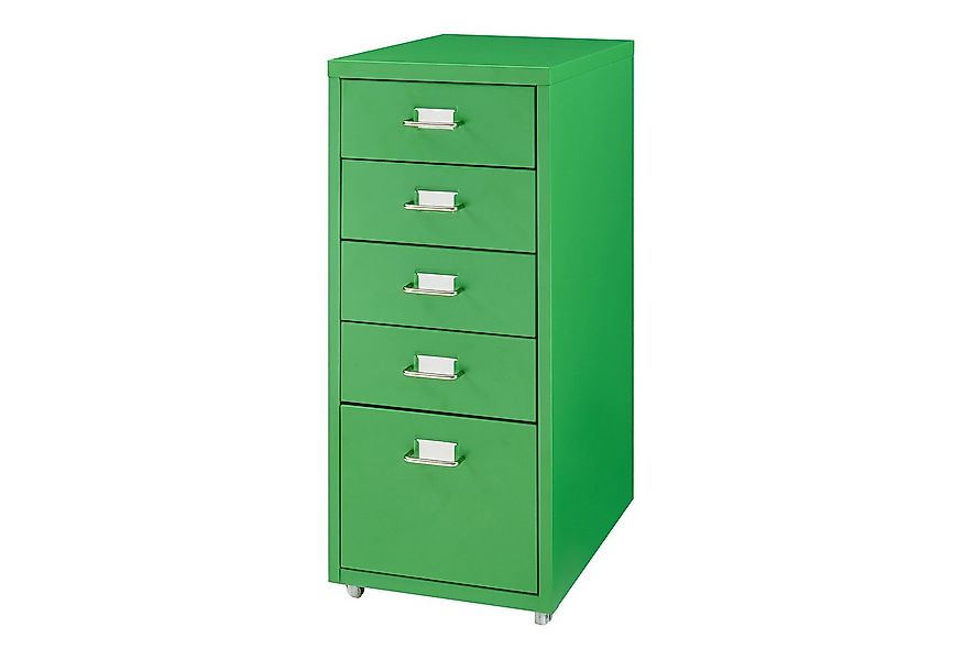 en.casa Rollcontainer, »Kökar« mit 5 Schubladen Bürowagen Apfelgrün günstig online kaufen