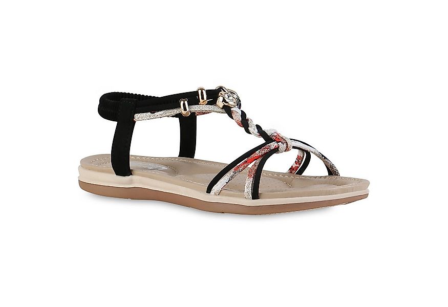 VAN HILL 841743 Riemchensandale Damen Riemchensandalen Sandalen Zierperlen günstig online kaufen