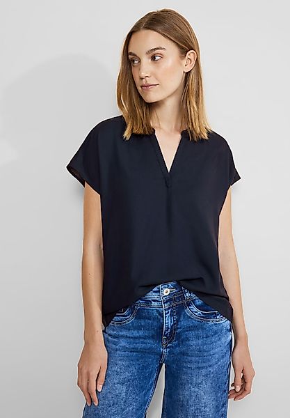 STREET ONE Kurzarmbluse Blusenshirt aus reiner günstig online kaufen