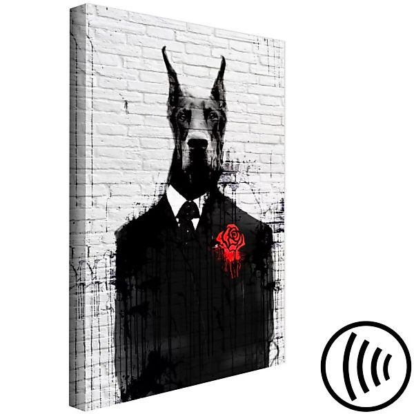 Wandbild Doberman in Suit (1 Part) Vertical XXL günstig online kaufen