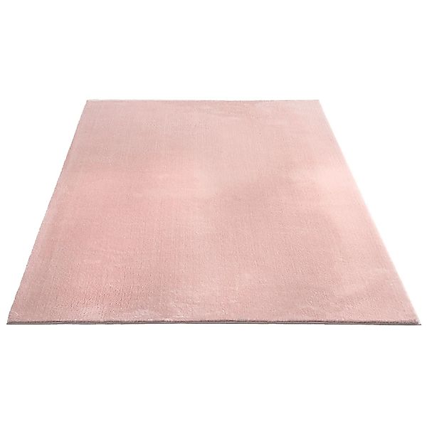 Floornovo Hochflor Teppich Pink Einfarbig 340 x 240 cm günstig online kaufen