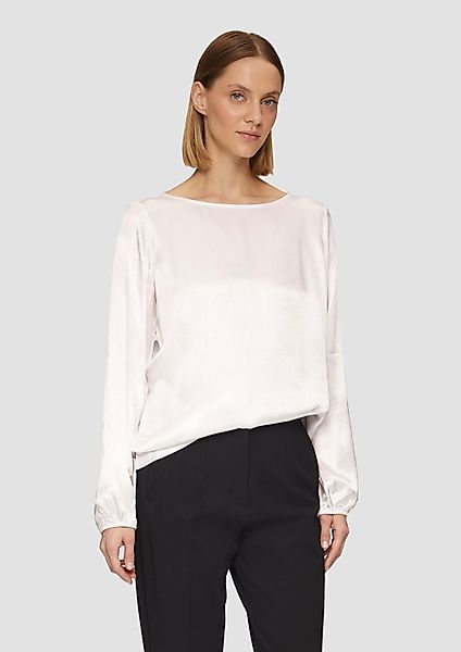 s.Oliver Langarmshirt T-Shirt Satiniertes Blusenshirt aus günstig online kaufen