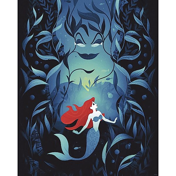 Komar Wandbild Disney Ariel Ursula 40 cm x 50 cm Blau günstig online kaufen