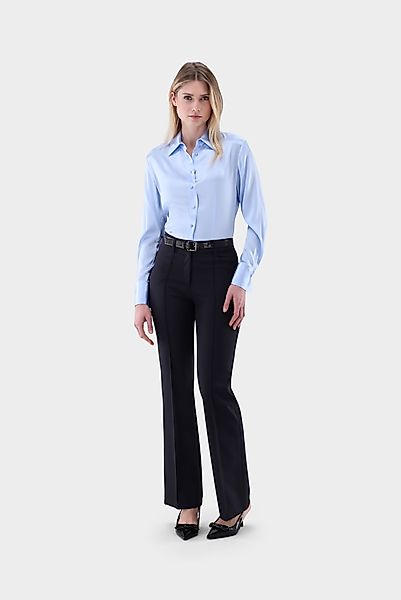 Hemdbluse tailliert aus Seidensatin-Stretch günstig online kaufen