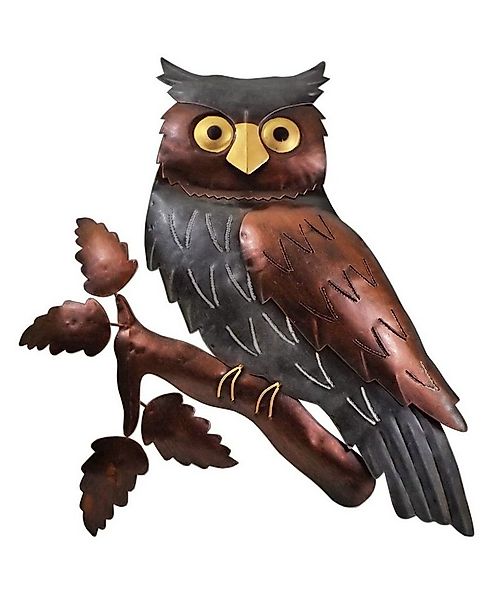 Kaufhaus le petit Wanddekoobjekt Wanddeko Eule Vogel Uhu Ziervogel Metall D günstig online kaufen