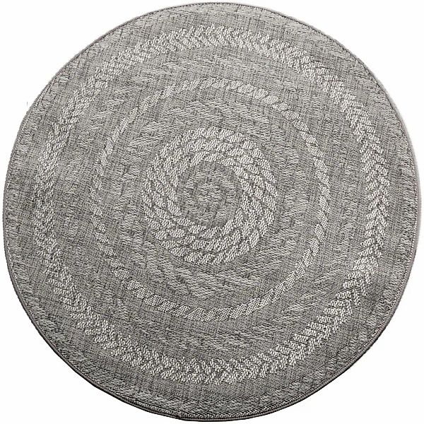 Paco Home Teppich "Malmedy 490" rund 4 mm Höhe Flachgewebe, melierte Sisal- günstig online kaufen