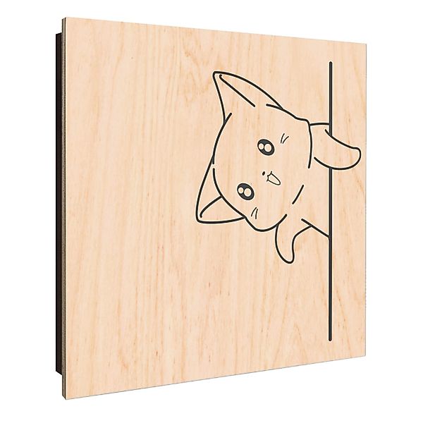 Banjado Schlüsselkasten Holz 30x30cm Schwarz Scharnier Rechts 50 Haken Desi günstig online kaufen