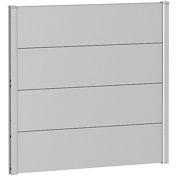 Biohort Wandpaneel Sichtschutz o. Acrylglas 100 cm x 90 cm Silber-Metallic günstig online kaufen