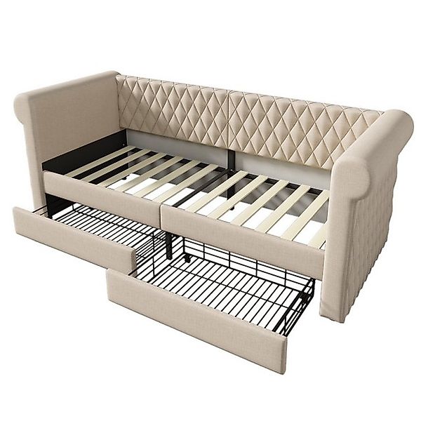 Gotagee Polsterbett Vintage Sofabett 90x200cm Tagesbett Kinderbett Jugendbe günstig online kaufen