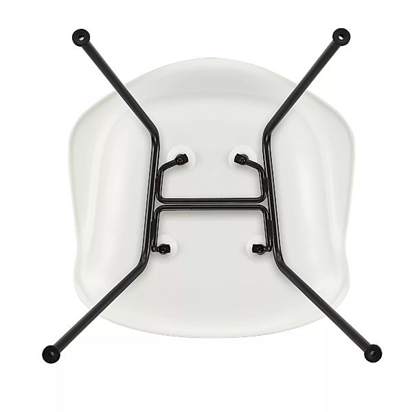 Vitra - Eames Plastic Chair DAX Gestell schwarz - weiß/Sitzschale Polypropy günstig online kaufen