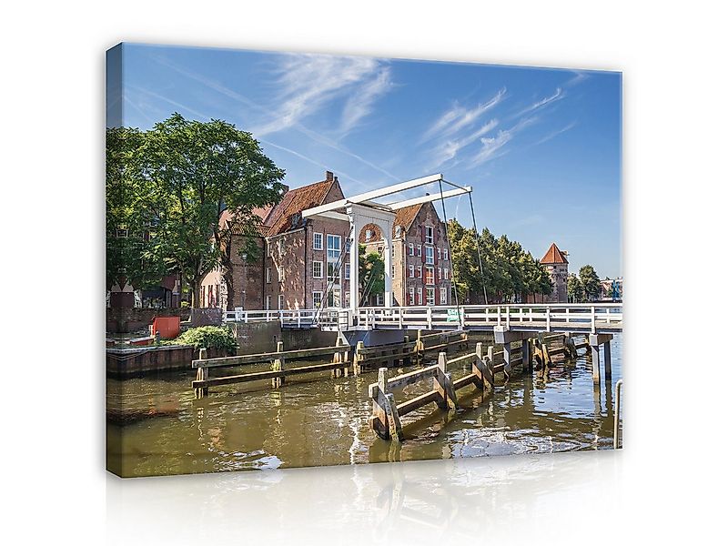 Wallarena Leinwandbild Stadt Landschaft Natur Kunst Wandbild XXL Leinwandbi günstig online kaufen