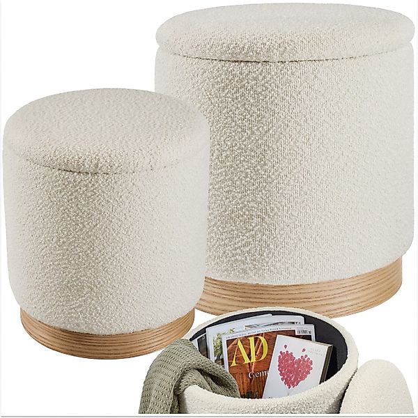 tectake Sitzhocker 2er Set Sitzhocker mit günstig online kaufen