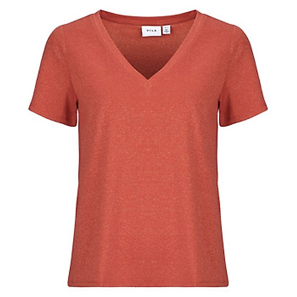 Vila  T-Shirt VILUXI GLITTER V-NECK günstig online kaufen