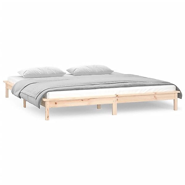 vidaXL Massivholzbett mit LEDs 160x200 cm 820616 günstig online kaufen