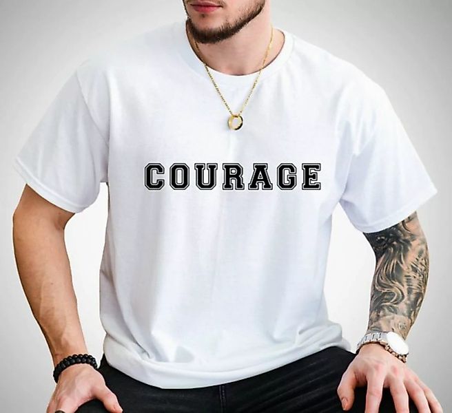 Quality Elegance Print-Shirt COURAGE Cotton Basic T-Shirt, Kurzarmshirt günstig online kaufen