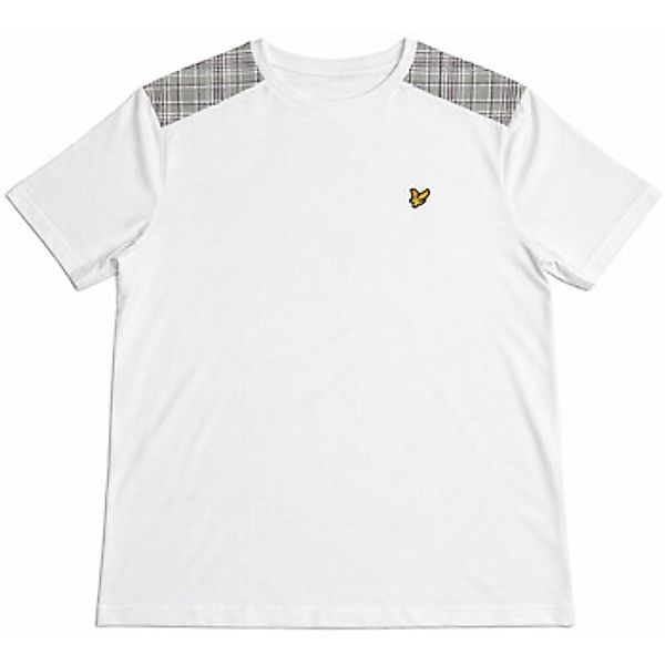 Lyle & Scott  T-Shirt Check Panelled T-Shirt White günstig online kaufen