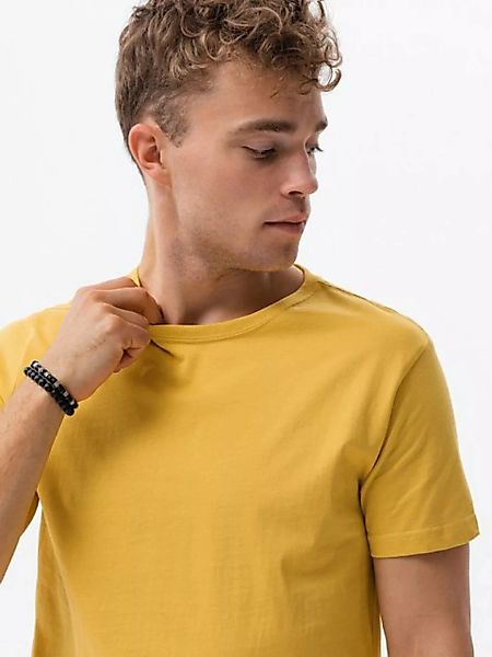 OMBRE T-Shirt Einfarbiges Herren-T-Shirt - gelb S1370 L günstig online kaufen