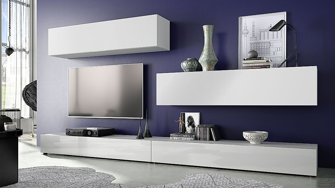 Vladon Wohnwand Nublo, (Anbauwand, mit Rückwand günstig online kaufen