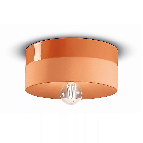 Deckenlampe PI Keramik glänzend/matt Ø 25cm orange günstig online kaufen