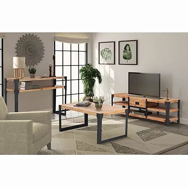 3-tlg. Wohnzimmermöbel-set Akazienholz Massiv günstig online kaufen