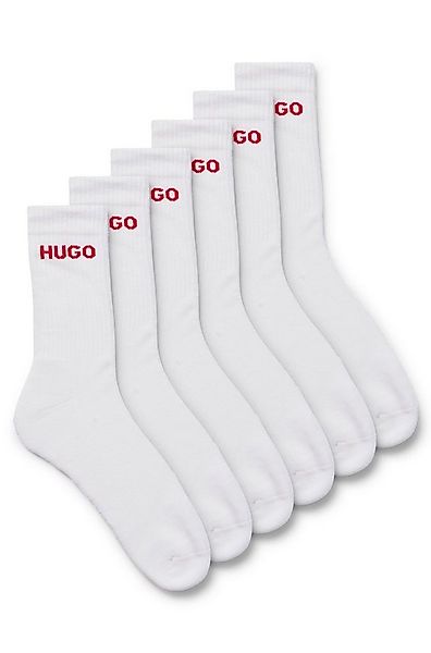 HUGO Socken 6P QS RIB LOGO CC (Packung, 6-Paar, 6er Pack) mit eingestrickte günstig online kaufen