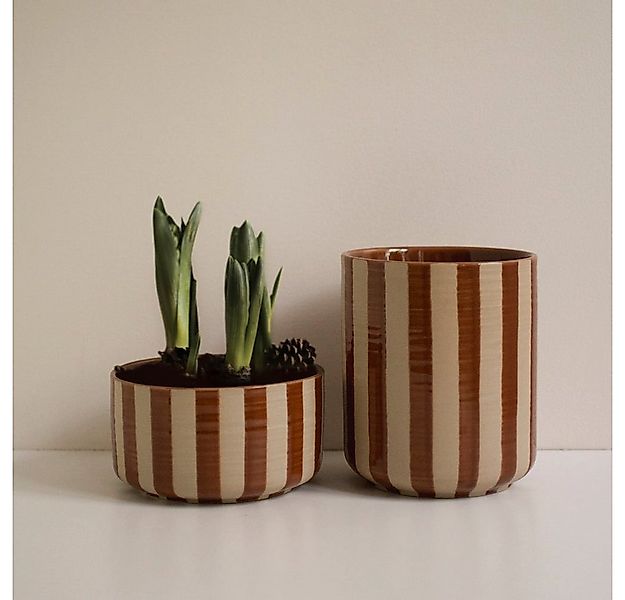 dbkd Dekoobjekt Schale Line - stripe nougat günstig online kaufen