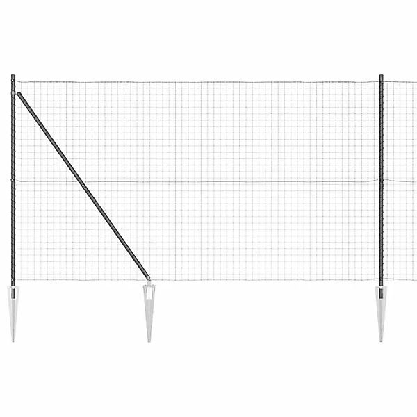 vidaXL Zaun mit Pfosten Grau 1,6 x 10 m Stahl und PVC 3350633 günstig online kaufen