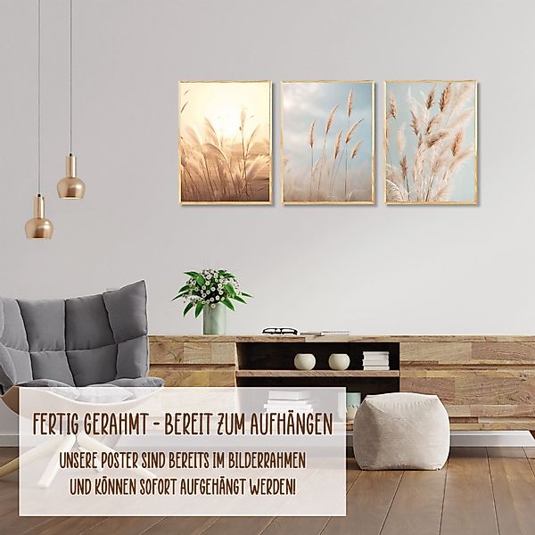 Wackadoo Living Poster Set inklusive Bilderrahmen, Shower Kuh, Bildformat 2 günstig online kaufen