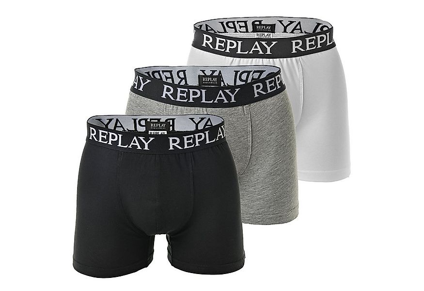 Replay Boxer Herren Boxershort 3er Pack Baumwollmischung (Packung, 3er Pack günstig online kaufen