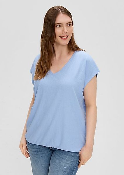 s.Oliver Shirttop Jersey-Shirt mit überschnittenen Schultern und elastische günstig online kaufen