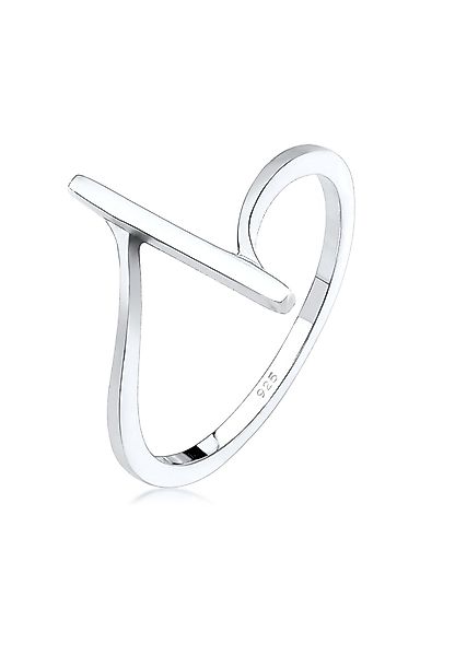 Elli Fingerring Geo Form Geschwungen 925 günstig online kaufen