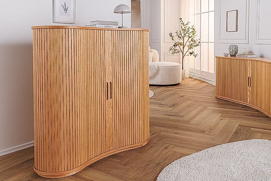 riess-ambiente Highboard VALHALLA WOOD 110cm natur · Retro-Highboard mit Ro günstig online kaufen