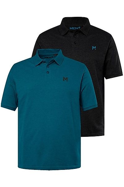 Men Plus Poloshirt Men+ Poloshirts 2er-Pack Basic Piqué Halbarm günstig online kaufen