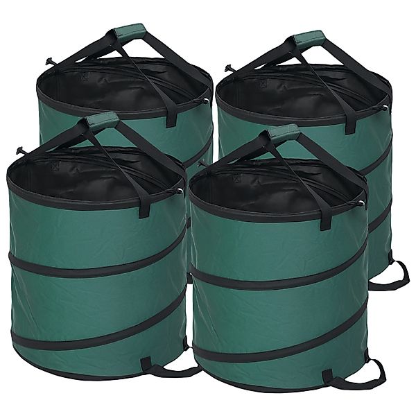 Outsunny Gartensack 4x86L wasserdicht Gartenabfallsack mit Reißverschlussde günstig online kaufen