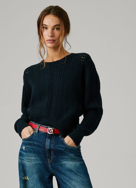 Pepe Jeans Strickpullover CANDIDE mit Lochmuster günstig online kaufen