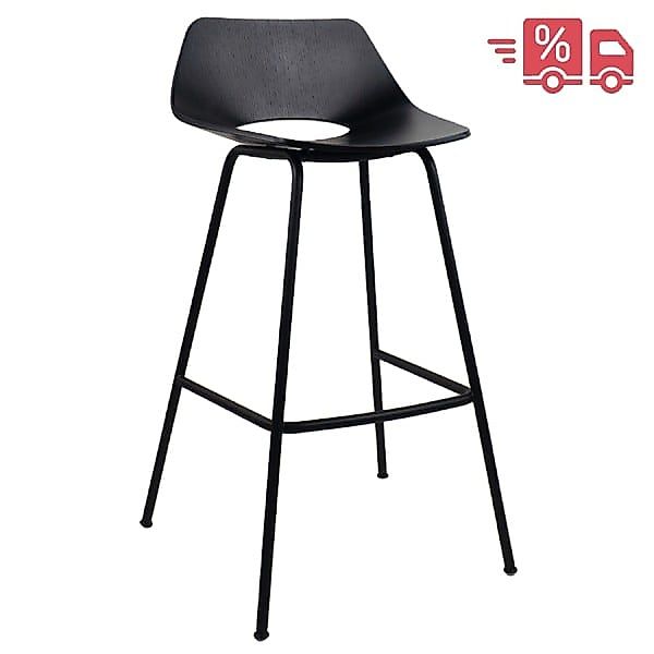 ABVERKAUF: THONET S 661 H Barhocker | Edelholz schwarz | Gestell schwarz ma günstig online kaufen