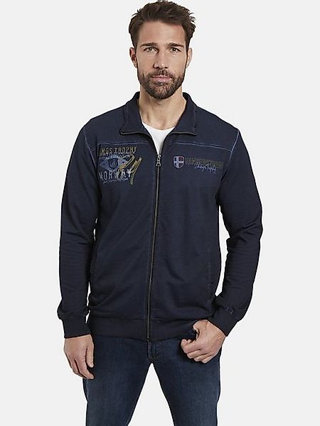 Jan Vanderstorm Sweatjacke SIVID, oil-dyed Optik günstig online kaufen