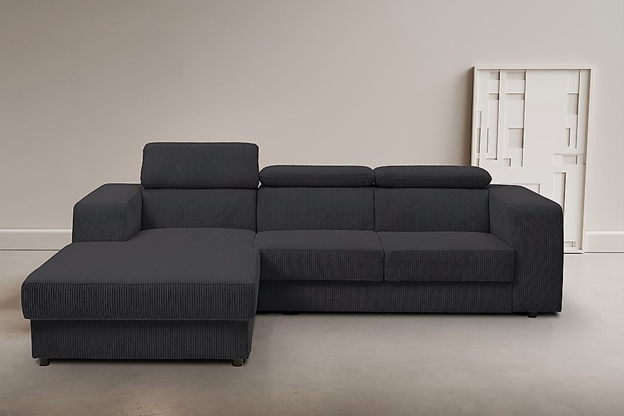 WERK2 Ecksofa "Cherry, modernes Sofa mit Komfortfunktionen, Breite 270cm, L günstig online kaufen