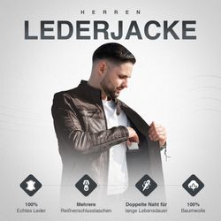 PAULGOS Lederjacke Herren Jacke Übergangsjacke Biker günstig online kaufen