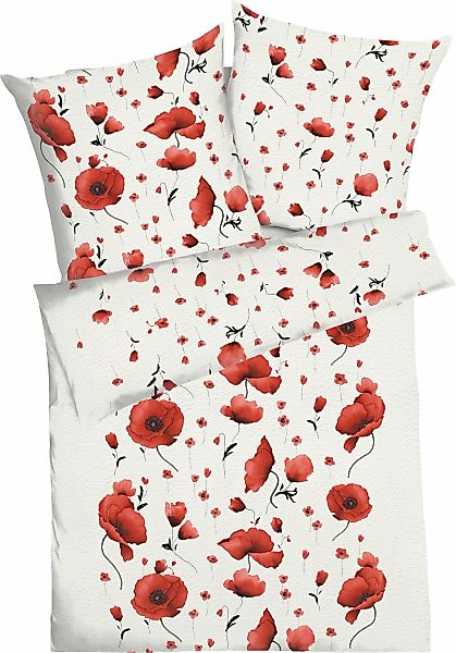 Kaeppel Bettwäsche "Scarlett Poppies" 2 Stk. tlg. mit großen Mohnblumen günstig online kaufen