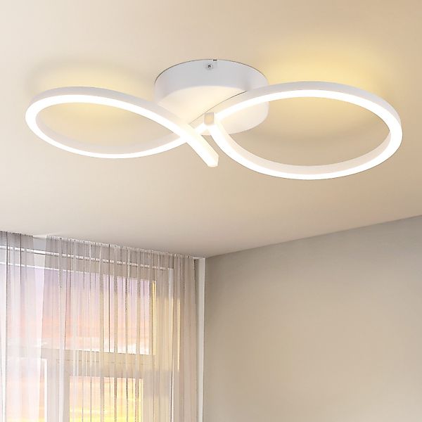 ZMH LED Deckenleuchte Wohnzimmer 8-förmige Schwarz/Weiß günstig online kaufen