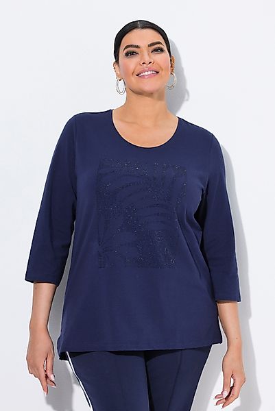 Ulla Popken T-Shirt Shirt Blätter Ziersteine günstig online kaufen