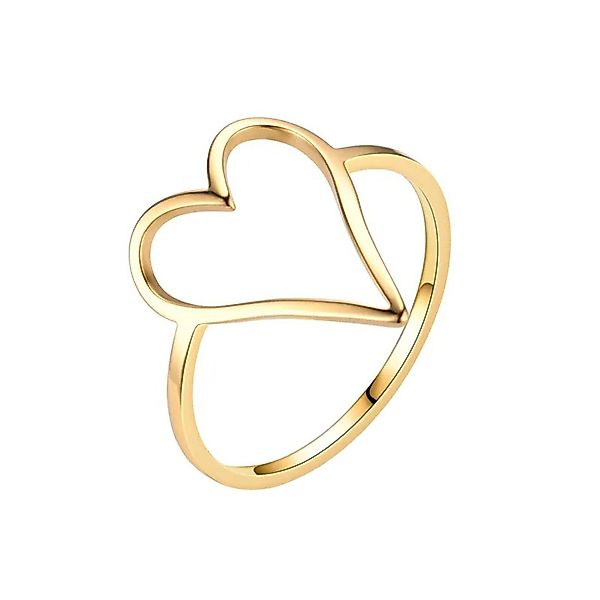 Taffstyle Fingerring Verlobungsring Ring Herz vergoldet günstig online kaufen