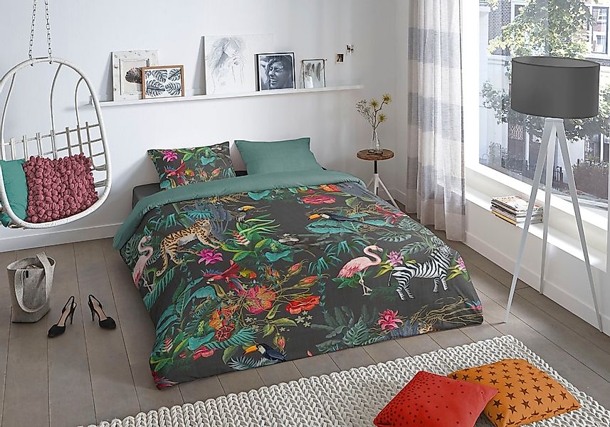 good morning Wendebettwäsche "Funky" 2 Stk. tlg. Mako-Satin, 135x200, Reißv günstig online kaufen