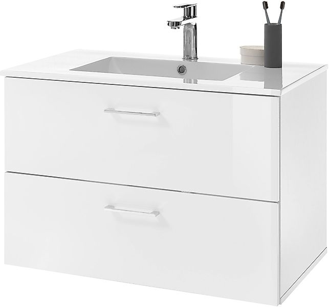 BASIC by Balculina Waschtisch »Best80«, Breite 81 cm,mit Waschbecken, Doppe günstig online kaufen
