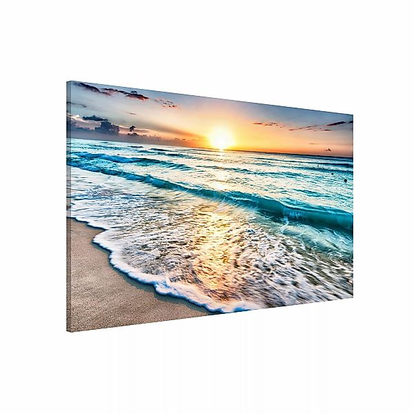 Magnettafel - Querformat 3:2 Sonnenuntergang am Strand günstig online kaufen